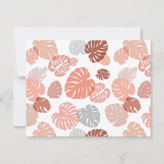 Multicolor Tropical Leaves 9 Card (Front)
