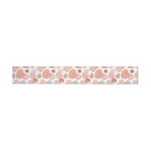 Multicolor Tropical Leaves 9 Wraparound Address Label