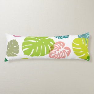 Multicolor Tropical Leaves Body Cushion