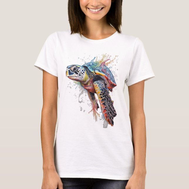 Multicolor turtle T-Shirt (Front)