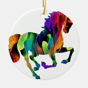 MULTICOLOR UNICORN PRODUCTS CERAMIC TREE DECORATION