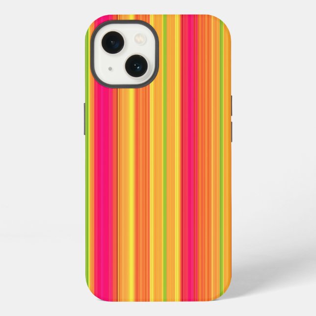 Multicolor Vertical Stripes iPhone Case (Back)