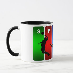 Multicolor Volleyball Emblem Mug