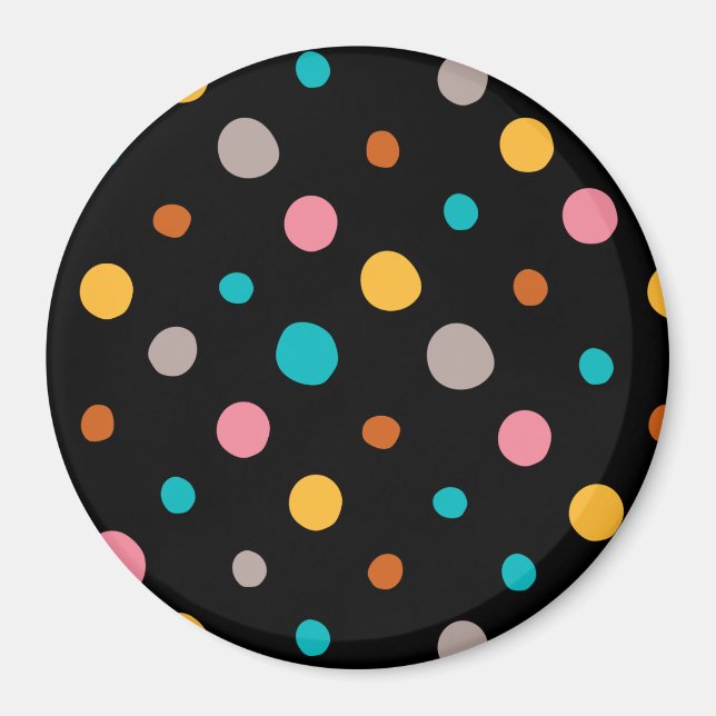 Multicolor Watercolor Dots 2 Magnet (Front)