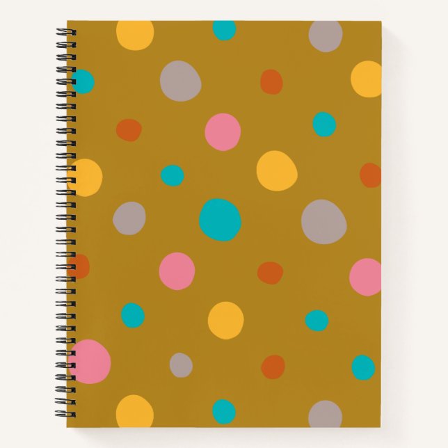Multicolor Watercolor Dots 4 Notebook (Front)