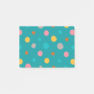 Multicolor Watercolor Dots 6 Post-it Notes