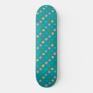 Multicolor Watercolor Dots 6 Skateboard