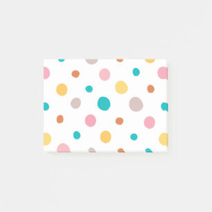 Multicolor Watercolor Dots Post-it Notes
