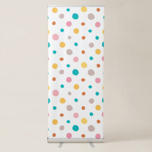 Multicolor Watercolor Dots Retractable Banner