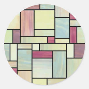 Multicolor Watercolor  Stained Glass Stickers