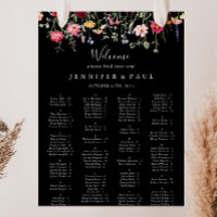 Multicolor Wildflower Alphabetical Seating Chart