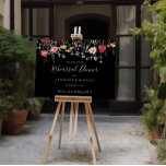 Multicolor Wildflower Rehearsal Dinner Welcome  Poster<br><div class="desc">This multicolor wildflower rehearsal dinner welcome sign is perfect for a modern wedding rehearsal. The design features a multicolored assortment of pink,  blush,  purple,  yellow,  white,  violet,  red,  burgundy wild flowers in a black background.</div>