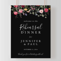 Multicolor Wildflower Rehearsal Dinner Welcome