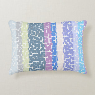 Multicolor Yellow/Grey/Beige/Pink/Purple/Blue Decorative Cushion