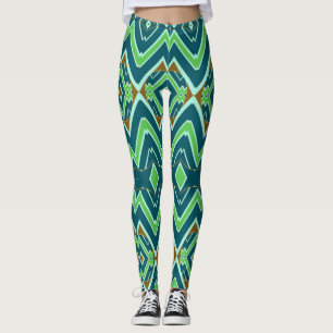 Multicolor zigzag classic "Ratti_Creative_Arts" Leggings
