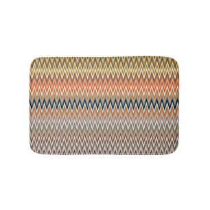 Multicolor Zigzag Pattern Bath Mat
