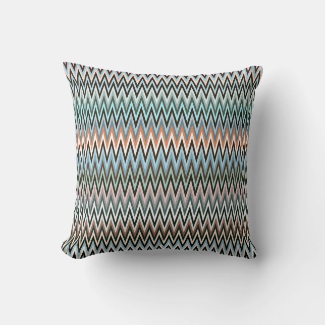 Multicolor Zigzag Pattern Cushion (Front)