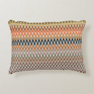 Multicolor Zigzag Pattern Decorative Cushion