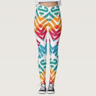 Multicolor zigzag pattern "Ratti_Creative_Arts" L Leggings