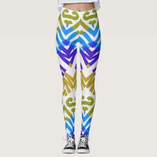 Multicolor zigzag pattern "Ratti_Creative_Arts" L Leggings