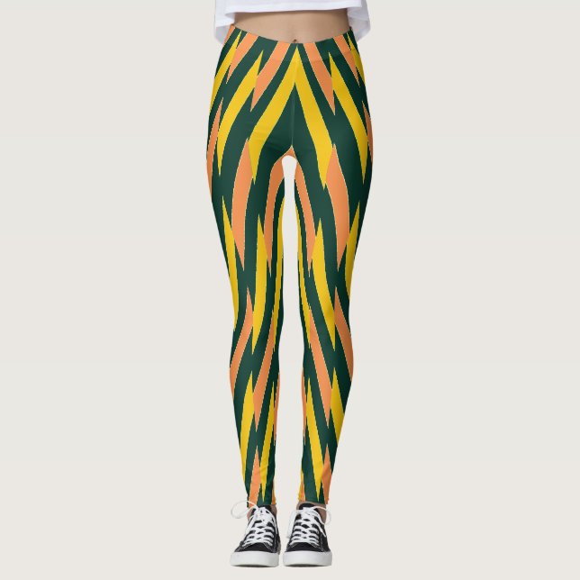 Multicolor zigzag pattern "Ratti_Creative_Arts Leg Leggings (Front)