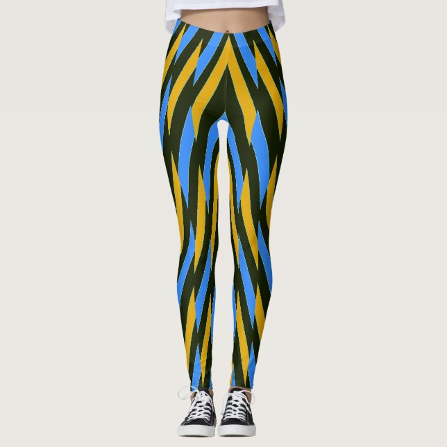 Multicolor zigzag pattern "Ratti_Creative_Arts Leg Leggings (Front)