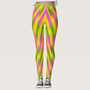 Multicolor zigzag pattern "Ratti_Creative_Arts Leg Leggings