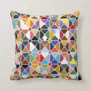 Multicolore geometric patterns with octagon shapes cushion
