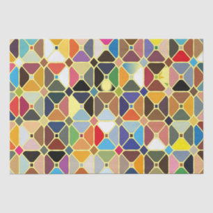 Multicolore geometric patterns with octagon shapes tissue paper