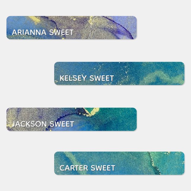 Multicolored Abstract Alcohol Ink Waterproof (Group)