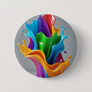 Multicolored Abstract Artwork Button 