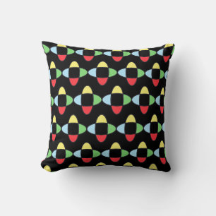 Multicolored Abstract Geometric Pattern Cushion