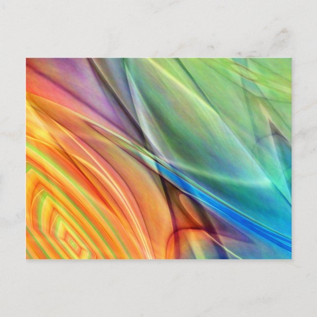Multicolored abstract No. 52 created by Tutti Postcard (Front)