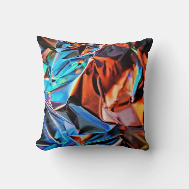Multicolored abstract painting cushion (Front)