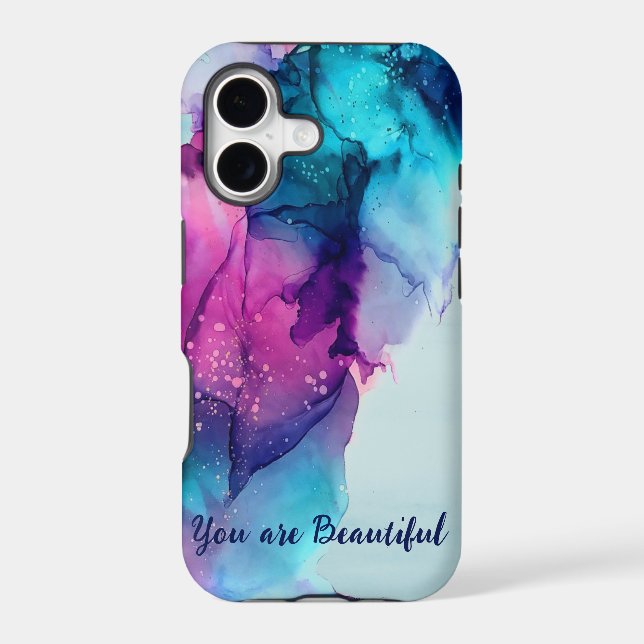 Multicolored abstract painting iphone case (Back)