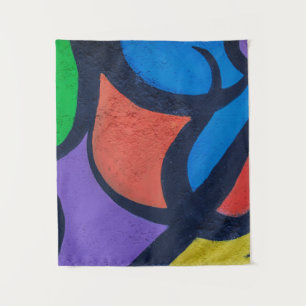 Multicolored abstract painting tapestry