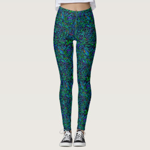 Multicolored abstract pattern leggings
