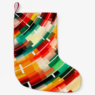 Multicolored Abstract Pattern Small Christmas Stocking