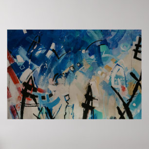 Multicolored abstract wall poster