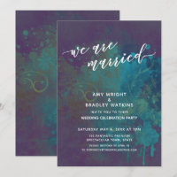 Multicolored Abstract We Are Married Handwriting
