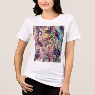 Multicolored Abstract Wearable Art T-Shirt Tri-Blend Shirt