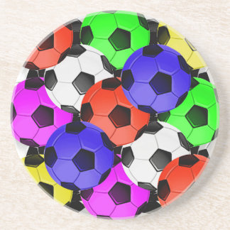 Multicolored American Soccer or Football Coaster