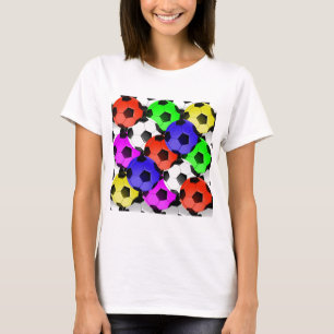 Multicolored American Soccer or Football T-Shirt