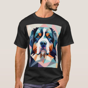 Multicolored  art motifs bernese mountain dog T-Shirt