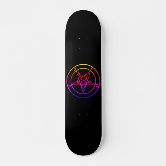 Multicolored Baphomet Skateboard (Front)