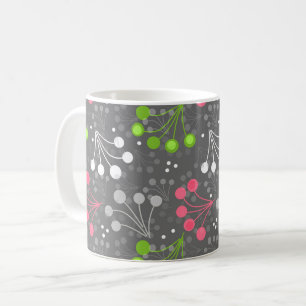 Multicolored berry simple pattern retro sixties coffee mug