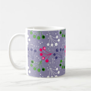 Multicolored berry simple pattern retro sixties coffee mug