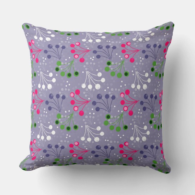 Multicolored berry simple pattern retro sixties cushion (Front)