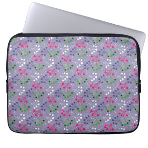Multicolored berry simple pattern retro sixties laptop sleeve