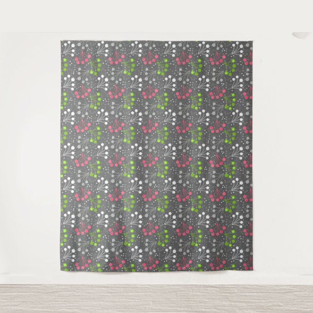 Multicolored berry simple pattern retro sixties tapestry (Front)